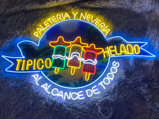 TIPICO HELADO (outdoor) - Upgraded | LED Neon Sign