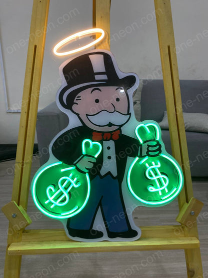 Mr.Man | Neon Acrylic Artwork