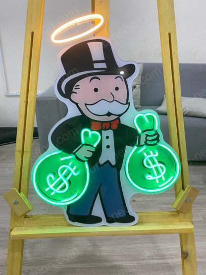 Mr.Man | Neon Acrylic Artwork