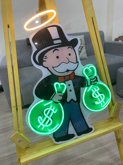 Mr.Man | Neon Acrylic Artwork