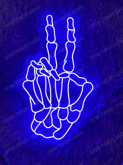 Skeleton Peace | LED Neon Sign