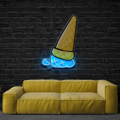 Sadcream Cone V1 | Neon Acrylic Artwork