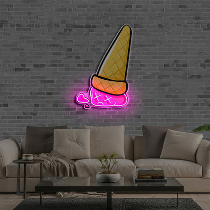 Sadcream Cone V2 | Neon Acrylic Artwork