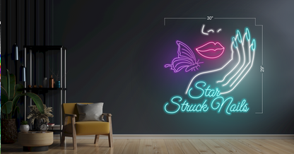 Star Struck Nails | LED Neon Sign