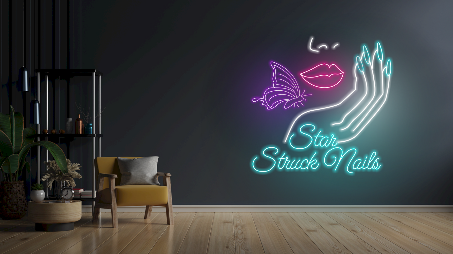 Star Struck Nails | LED Neon Sign