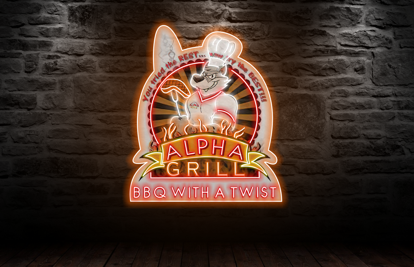 Alpha Grill BBQ With A Twist | LED Neon Sign