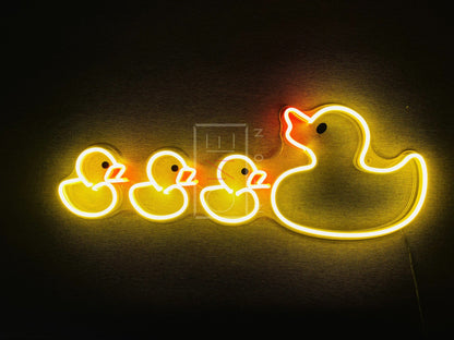 Duck Family | LED Neon Sign