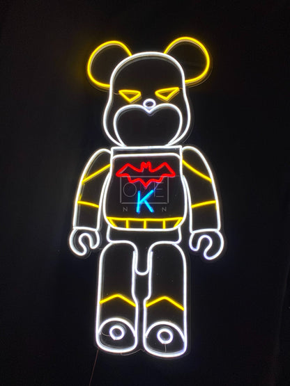 Bearbrick KAWS Batman | LED Neon Sign