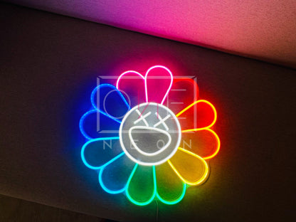 KAWS Sunflower by Takashi Murakami | LED Neon Sign