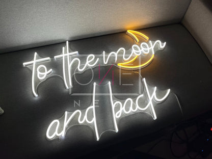 To The Moon And Back | LED Neon Sign