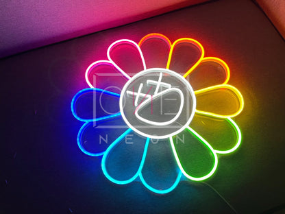 KAWS Sunflower by Takashi Murakami | LED Neon Sign