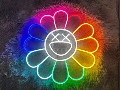 KAWS Sunflower by Takashi Murakami | LED Neon Sign