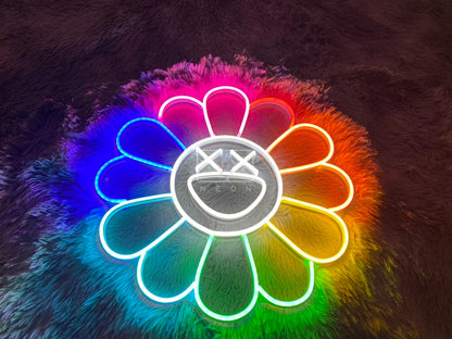 KAWS Sunflower by Takashi Murakami | LED Neon Sign