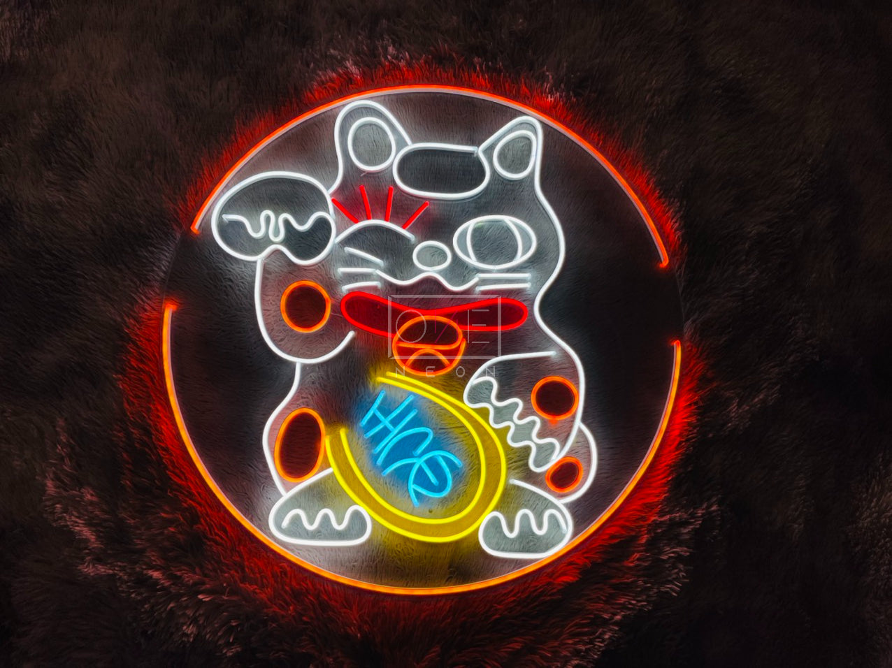 Lucky Cat | LED Neon Sign