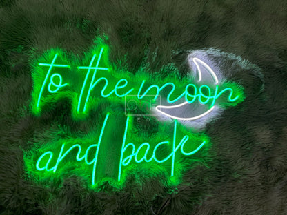 To The Moon And Back | LED Neon Sign