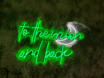 To The Moon And Back | LED Neon Sign