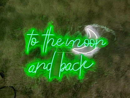 To The Moon And Back | LED Neon Sign