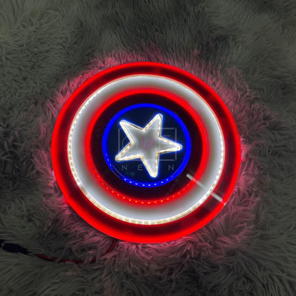 Captain America Shield | Edge Lit Acrylic Signs