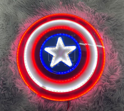 Captain America Shield | Edge Lit Acrylic Signs