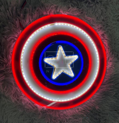 Captain America Shield | Edge Lit Acrylic Signs