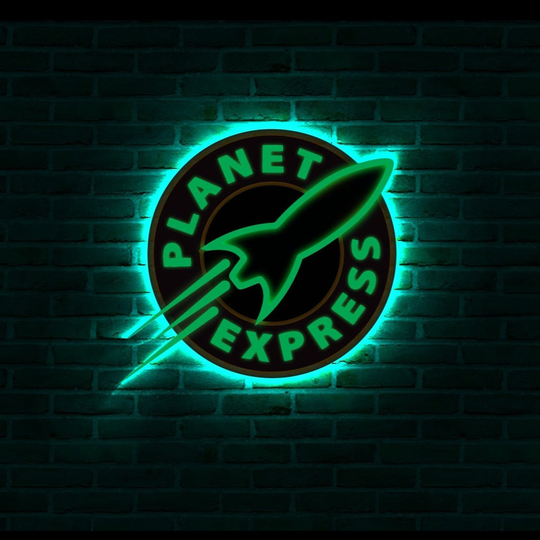 Planet Express | Edge Lit Acrylic Signs