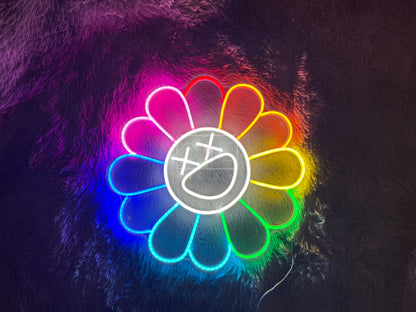 KAWS Sunflower by Takashi Murakami | LED Neon Sign