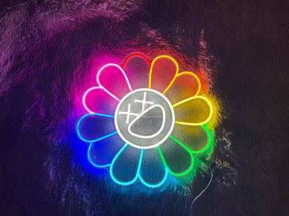 KAWS Sunflower by Takashi Murakami | LED Neon Sign