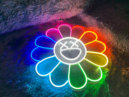 KAWS Sunflower by Takashi Murakami | LED Neon Sign