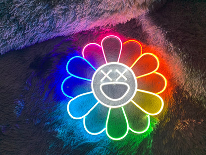 KAWS Sunflower by Takashi Murakami | LED Neon Sign