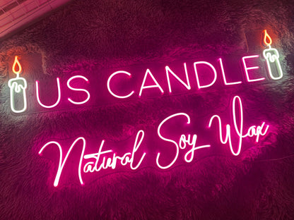 US CANDLE Natural Soy Wax| LED Neon Sign