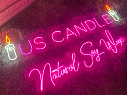 US CANDLE Natural Soy Wax| LED Neon Sign