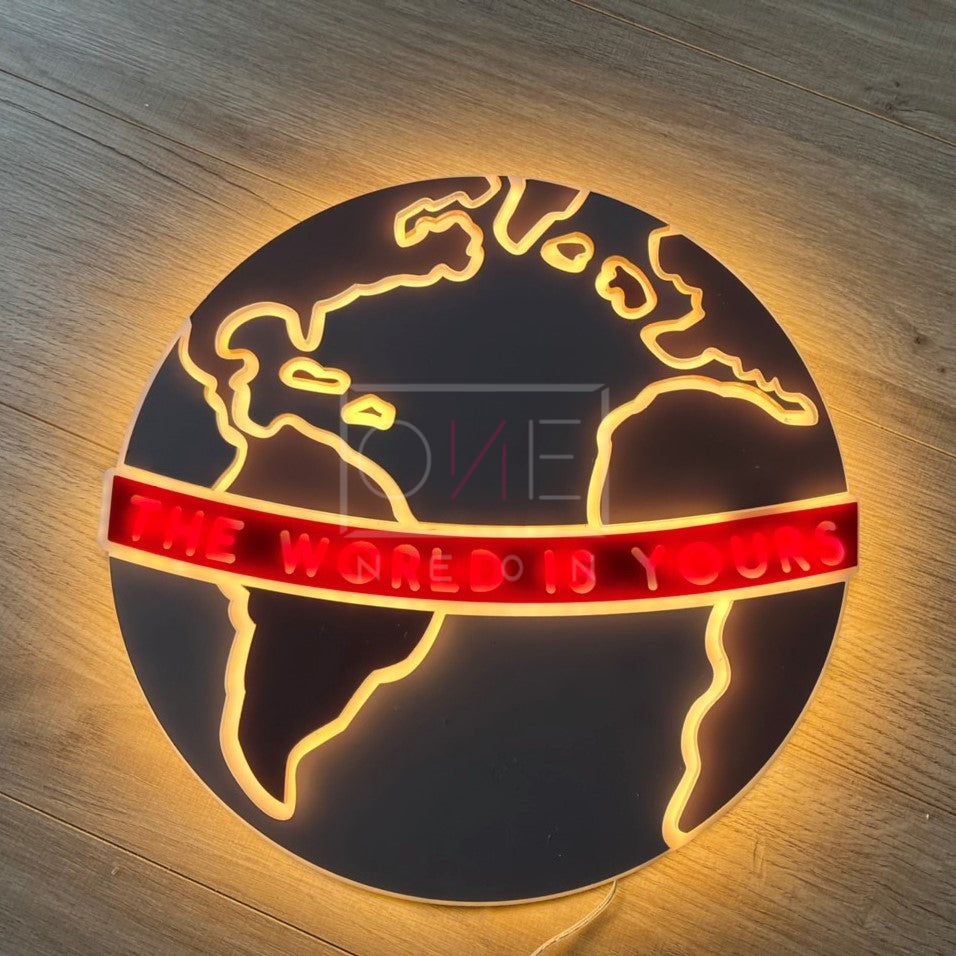 The World | Edge Lit Acrylic Signs