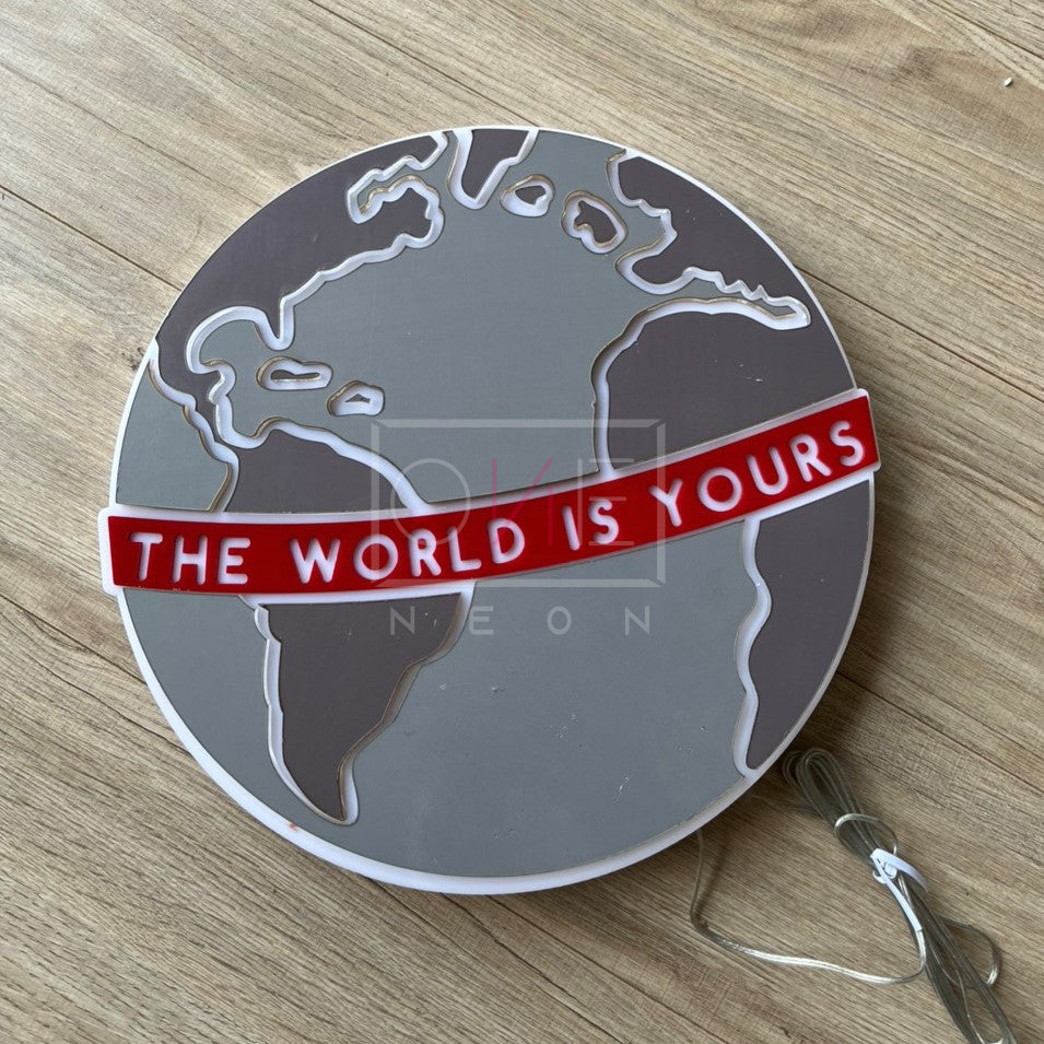 The World | Edge Lit Acrylic Signs