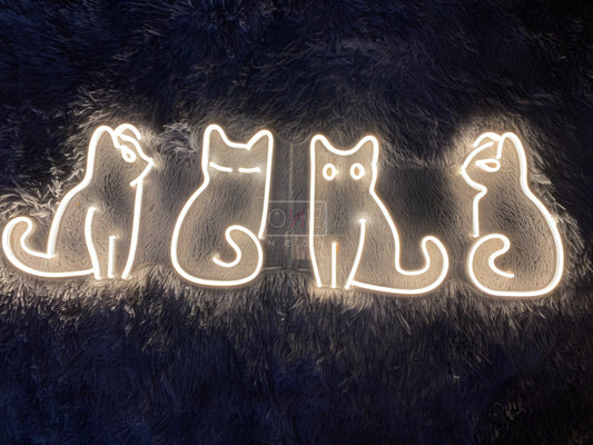 Cat Family | LED Neon Sign