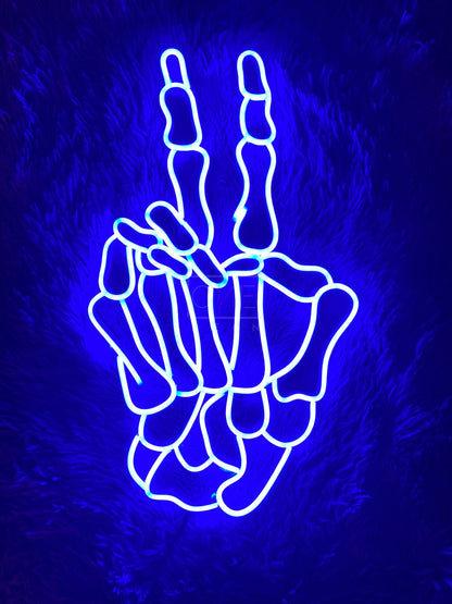 Skeleton Peace | LED Neon Sign