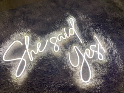 She Said Yes! | LED Neon Sign