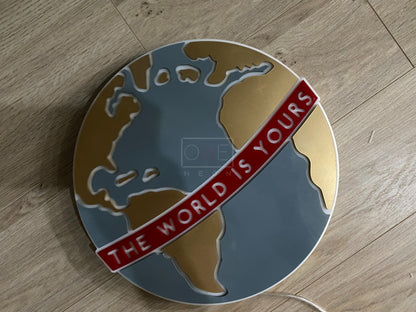 The World | Edge Lit Acrylic Signs