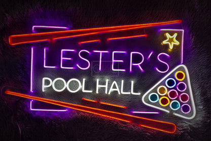 Lester's Pool Hall | LED Neon Sign