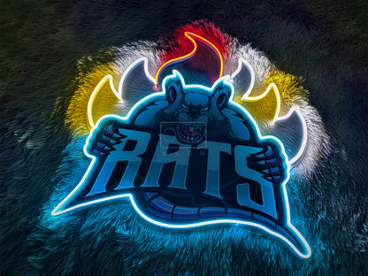 RATS | Neon Acrylic Artwork