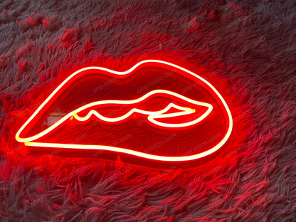 Biting Lips | LED Neon Sign